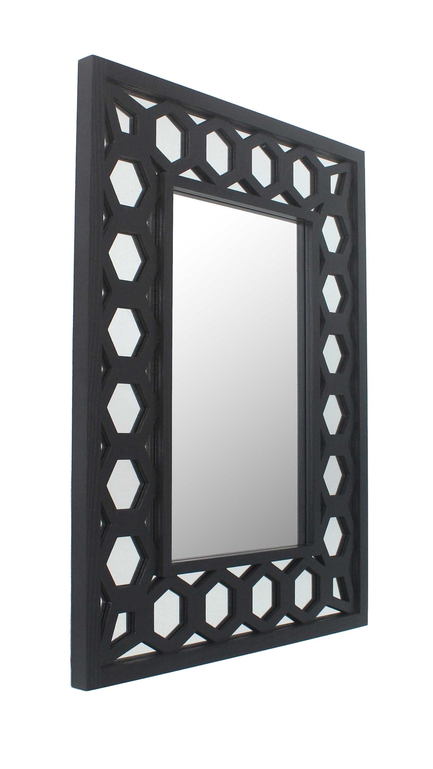 40 X 30 X 2 Black Vintage Dressing - Mirror