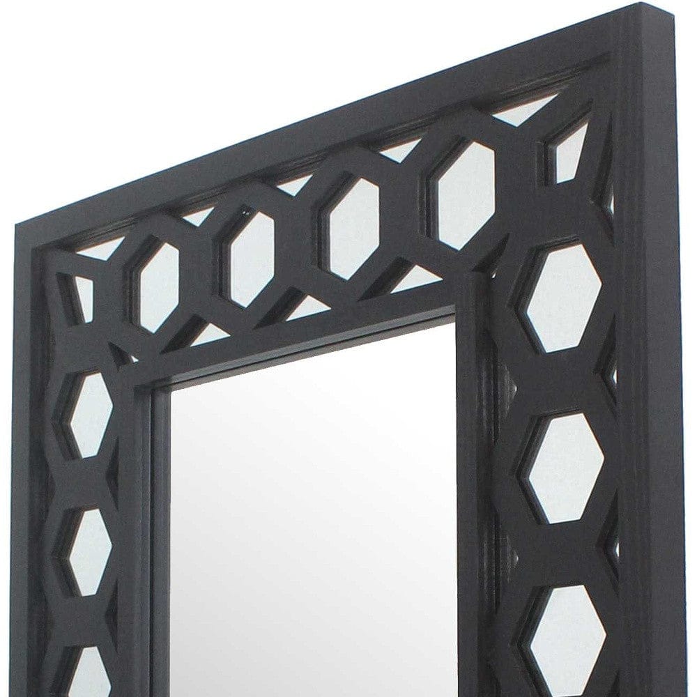 40 X 30 X 2 Black Vintage Dressing - Mirror