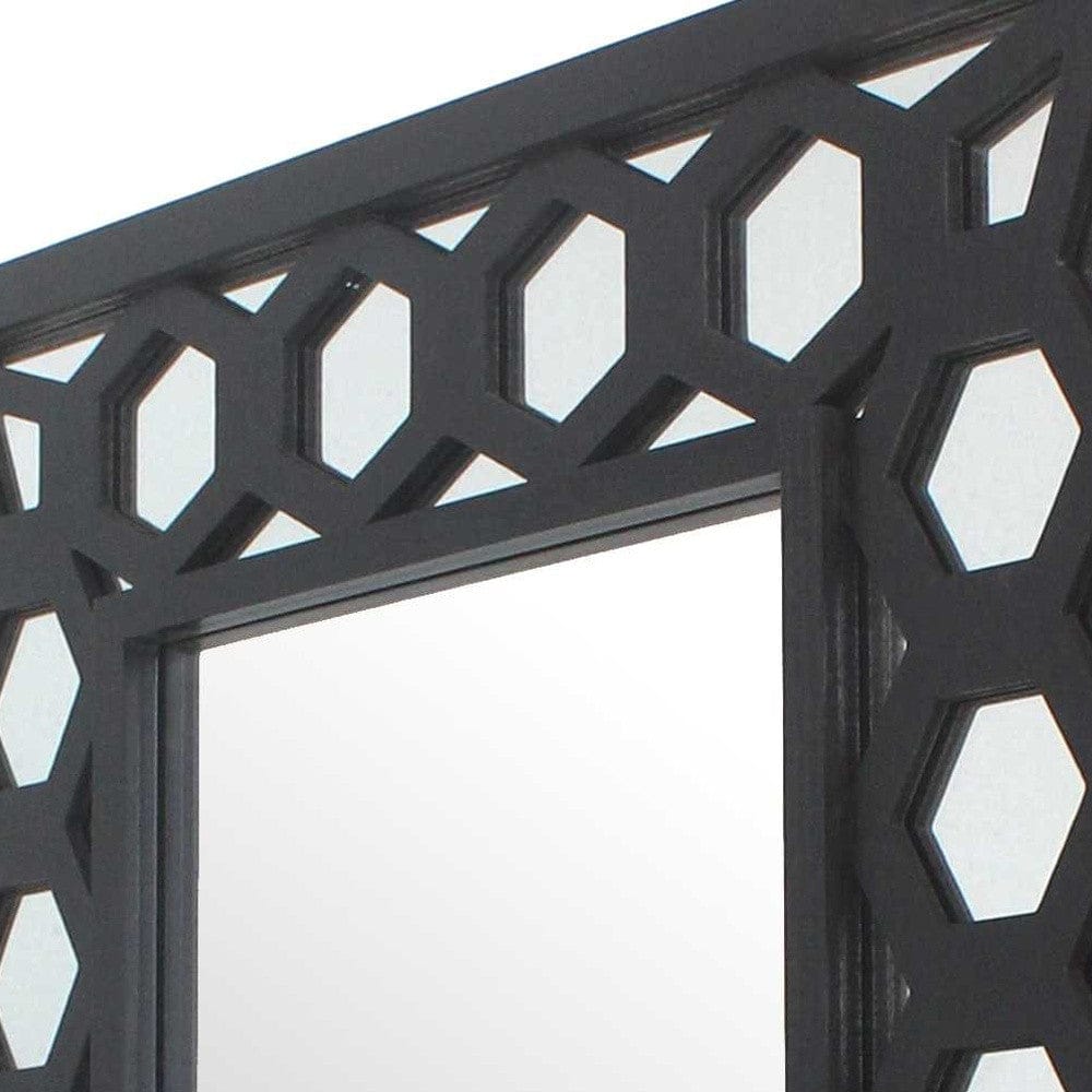 40 X 30 X 2 Black Vintage Dressing - Mirror