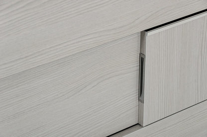 Contemporary Gray Middle Block 3 Drawer Dresser