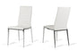 Libby - Modern White Leatherette Dining Chair (Set Of 2)