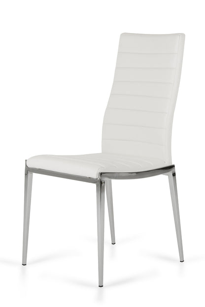 Libby - Modern White Leatherette Dining Chair (Set Of 2)