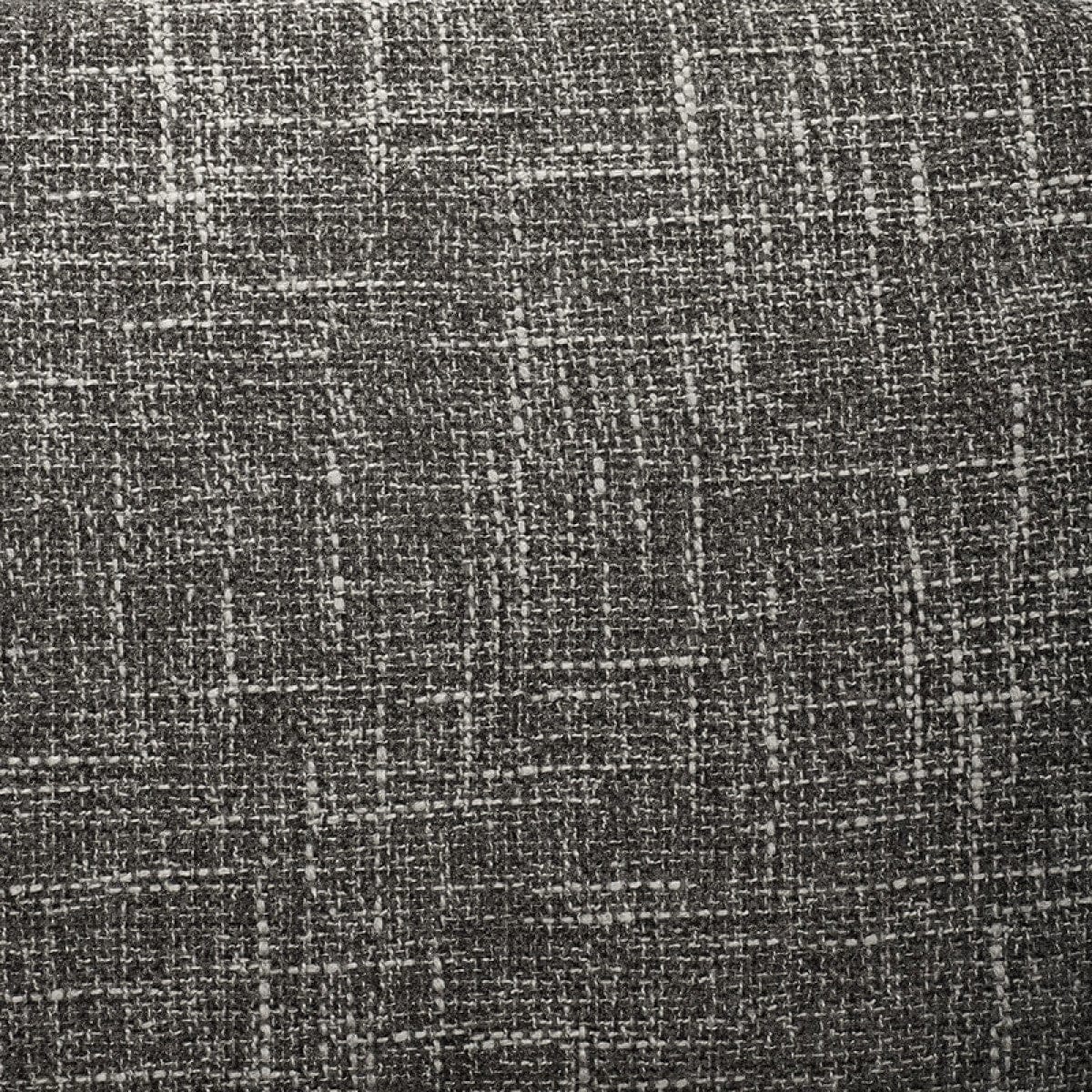 Set Of 2 Modern Grey Fabric Dining Chair With Sleek Black Legs