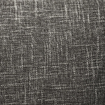 Set Of 2 Modern Grey Fabric Dining Chair With Sleek Black Legs