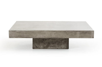 43" Gray Concrete Modern  Square Coffee Table
