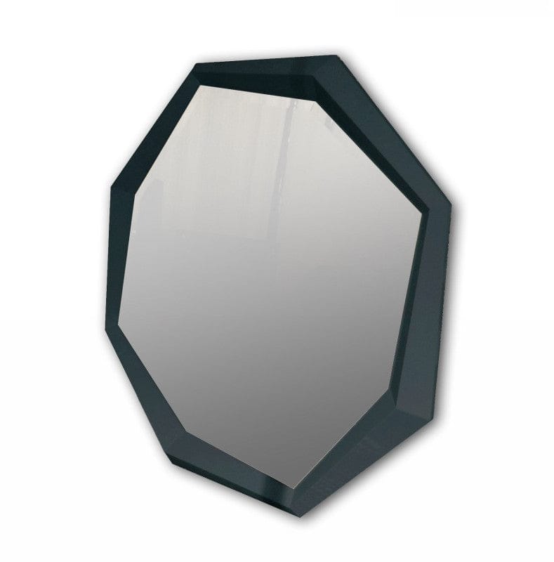 47" Black Crocodile Lacquer Mirror