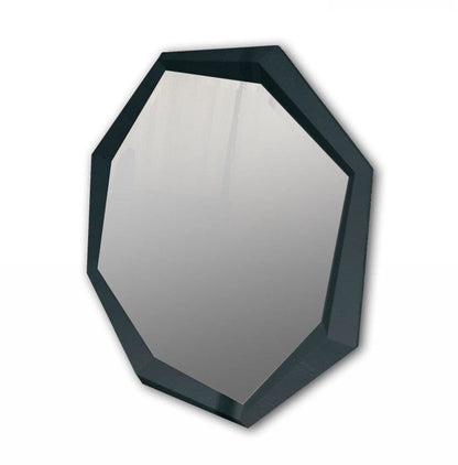 47" Black Crocodile Lacquer Mirror