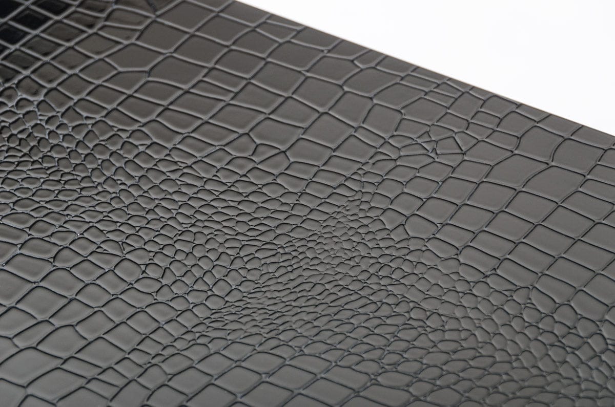 21" Black Crocodile Mdf And Steel Desk