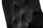 38" Black Velvet Fabric Dining Chair