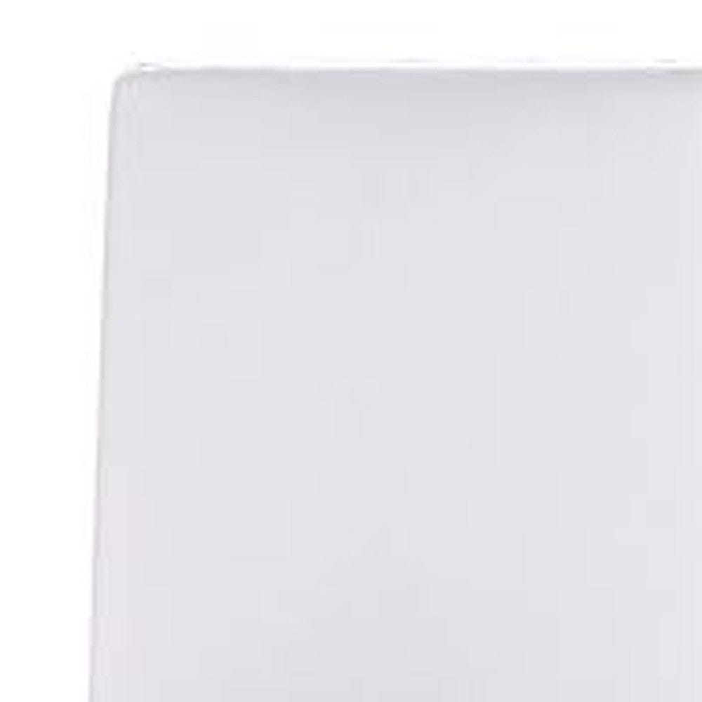 Set Of Two White Contemporary Faux Leather Dining Chairs