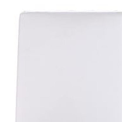 Set Of Two White Contemporary Faux Leather Dining Chairs