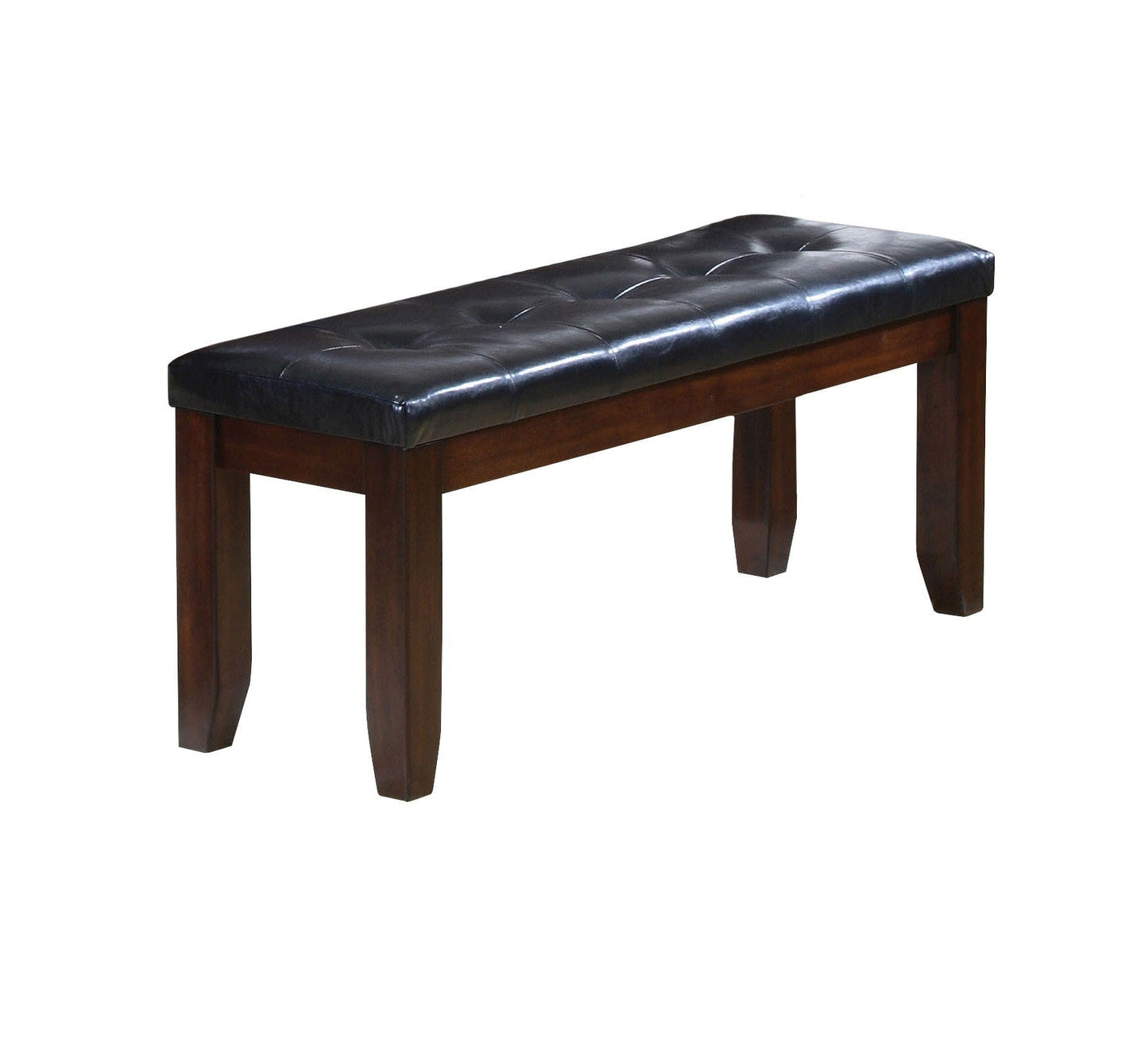 Urbana Bench , Black Pu & Cherry