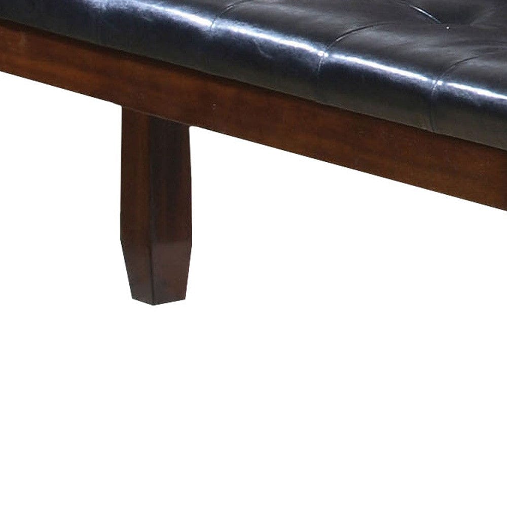 Urbana Bench , Black Pu & Cherry