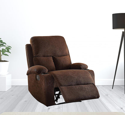 32" X 37" X 39" Blue Linen Fabric Recliner