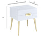Sleek Black And Gold Two Drawer End Table