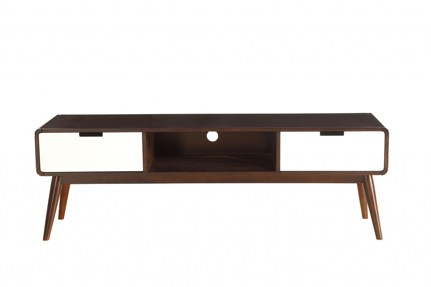 59" X 15" X 19" Rustic Oak Mdf Tv Stand