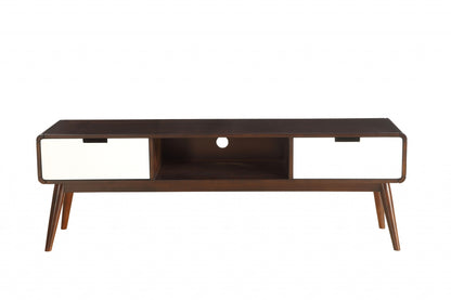 59" X 15" X 19" Rustic Oak Mdf Tv Stand