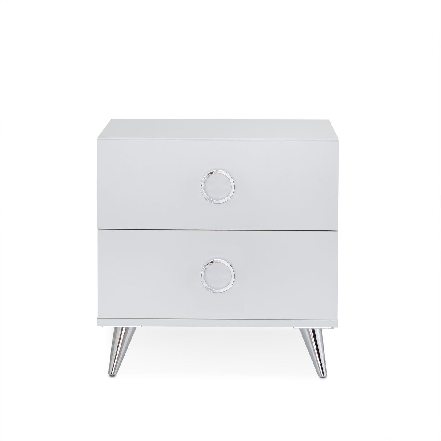 White Wood Rectangular Night Stand