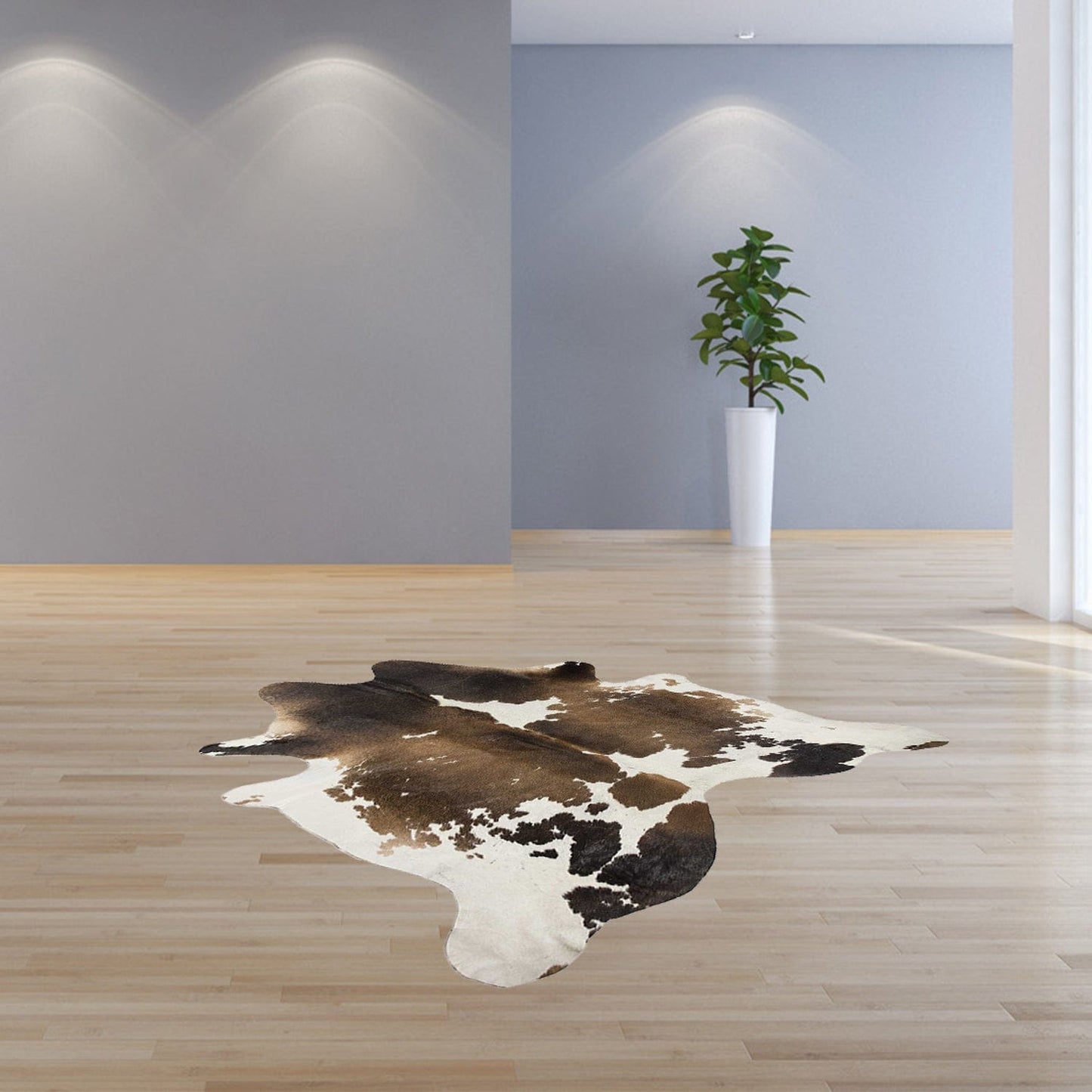 Black And White Cowhide Animal Print Area Rug