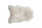 2' X 3' White Natural Wool Long-Haired Sheepskin Area Rug