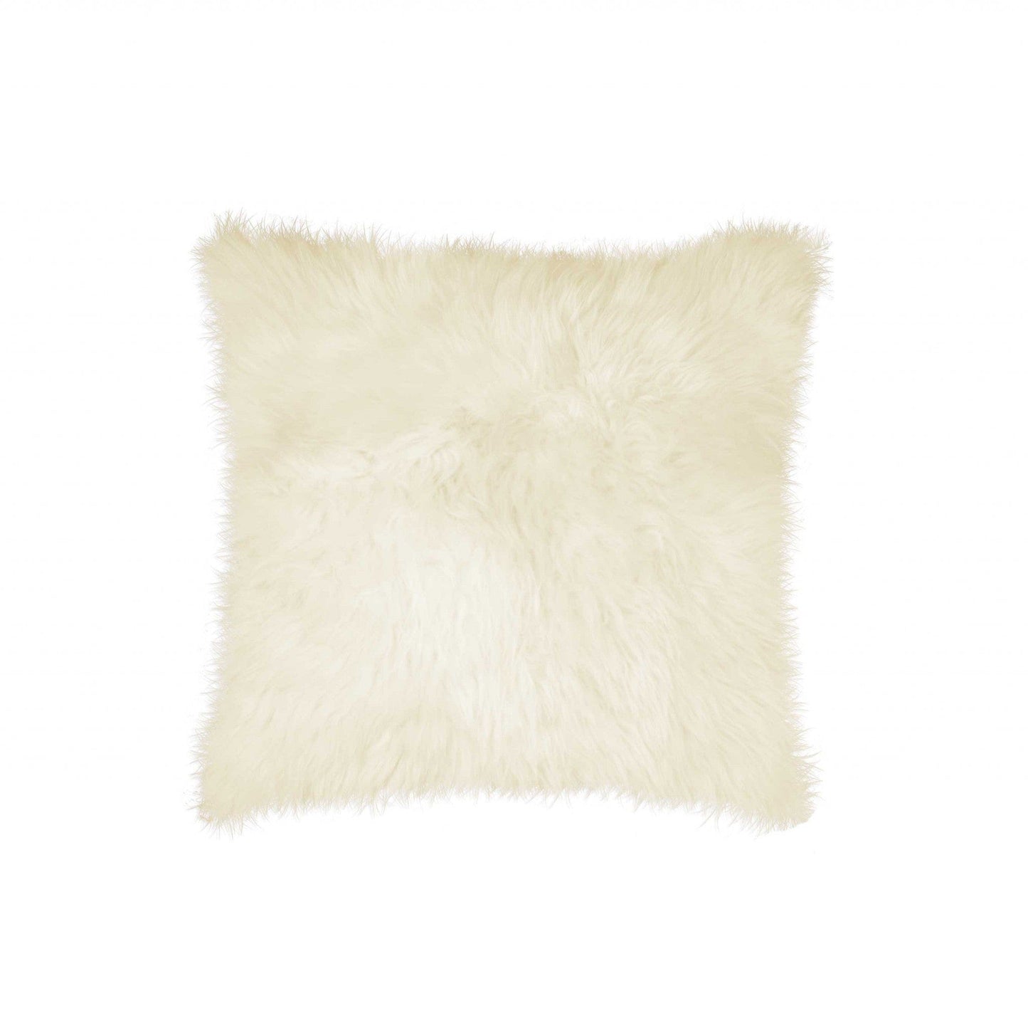 18" X 18" X 5" Gray Sheepskin  Pillow