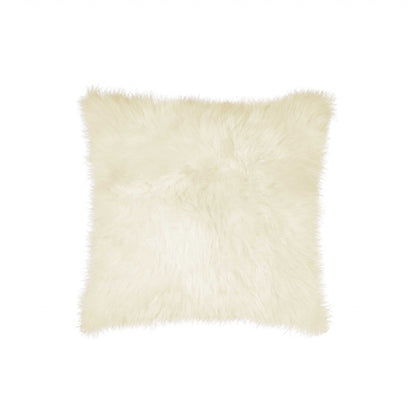 18" X 18" X 5" Gray Sheepskin  Pillow