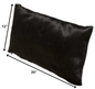 12" X 20" X 5" Black Cowhide  Pillow
