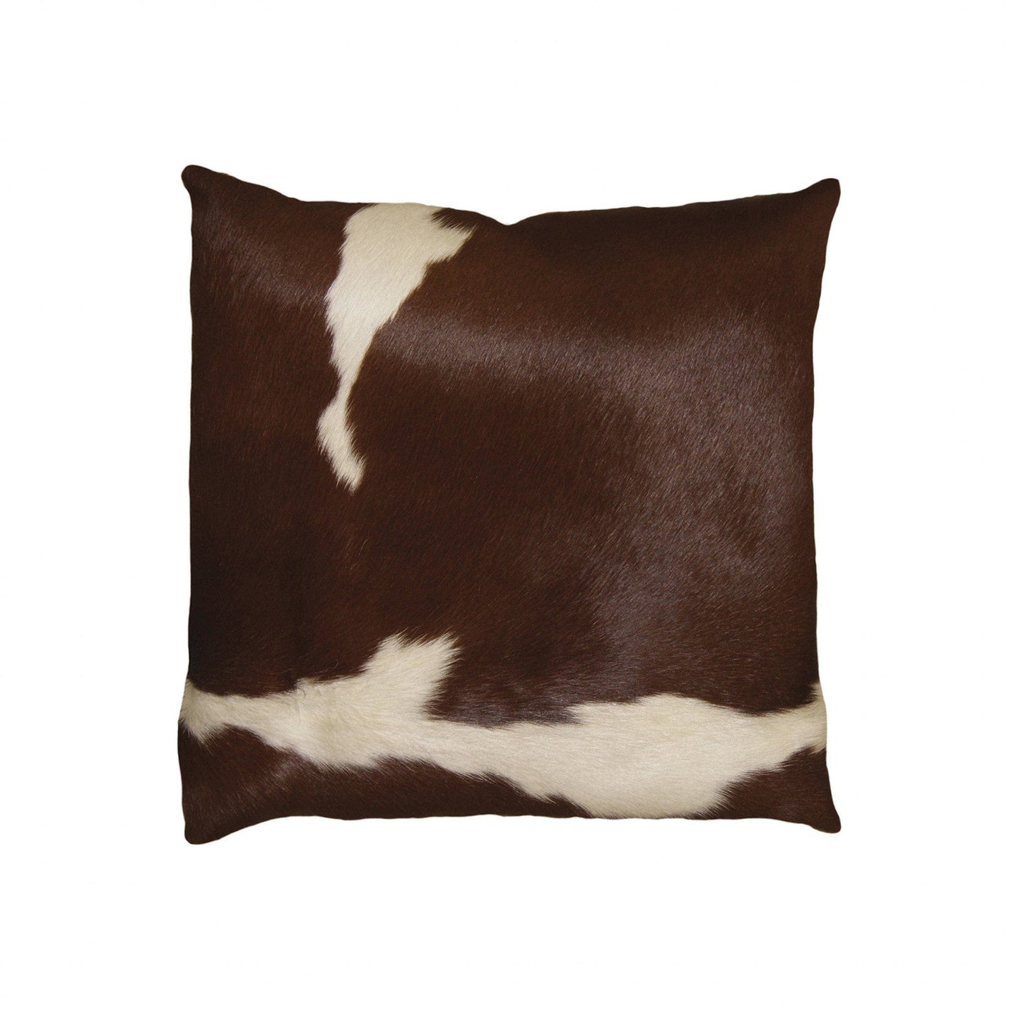 18" X 18" X 5" Black And White Cowhide  Pillow