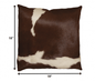 18" X 18" X 5" Black And White Cowhide  Pillow