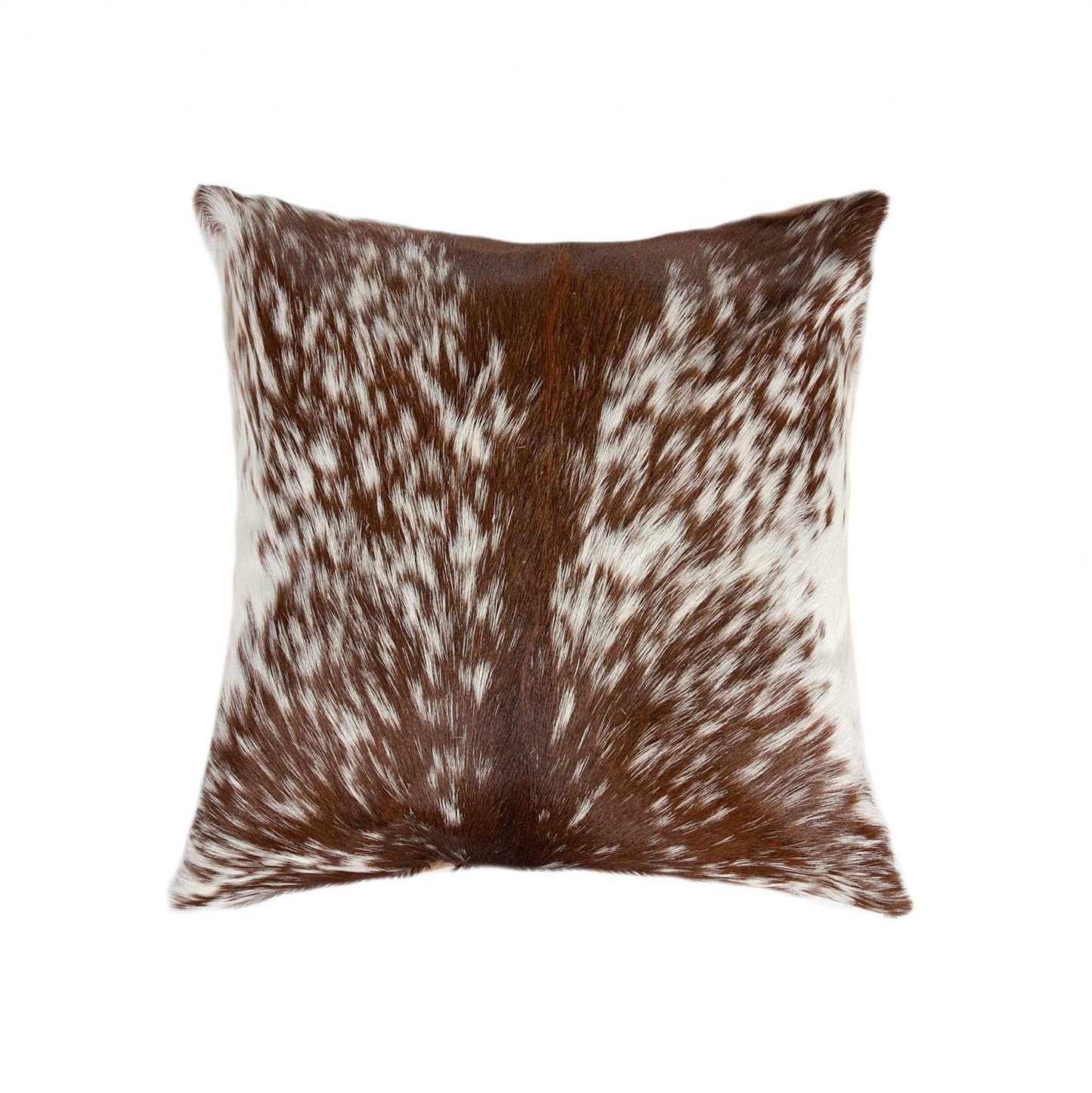 18" X 18" X 5" Black And White Cowhide  Pillow