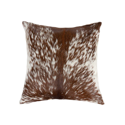 18" X 18" X 5" Black And White Cowhide  Pillow