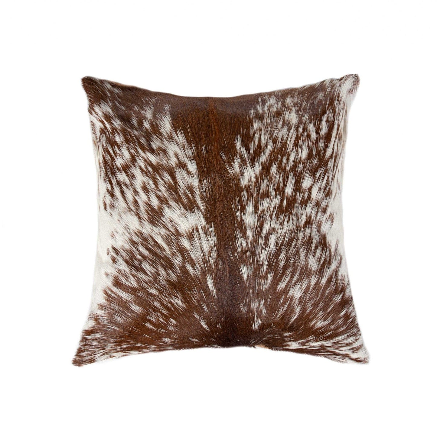 18" X 18" X 5" Black And White Cowhide  Pillow