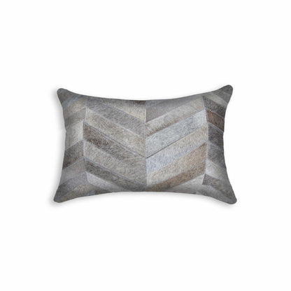 12" X 20" X 5" Grey  Pillow