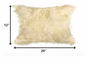 12" X 20" X 5" Natural Sheepskin  Pillow