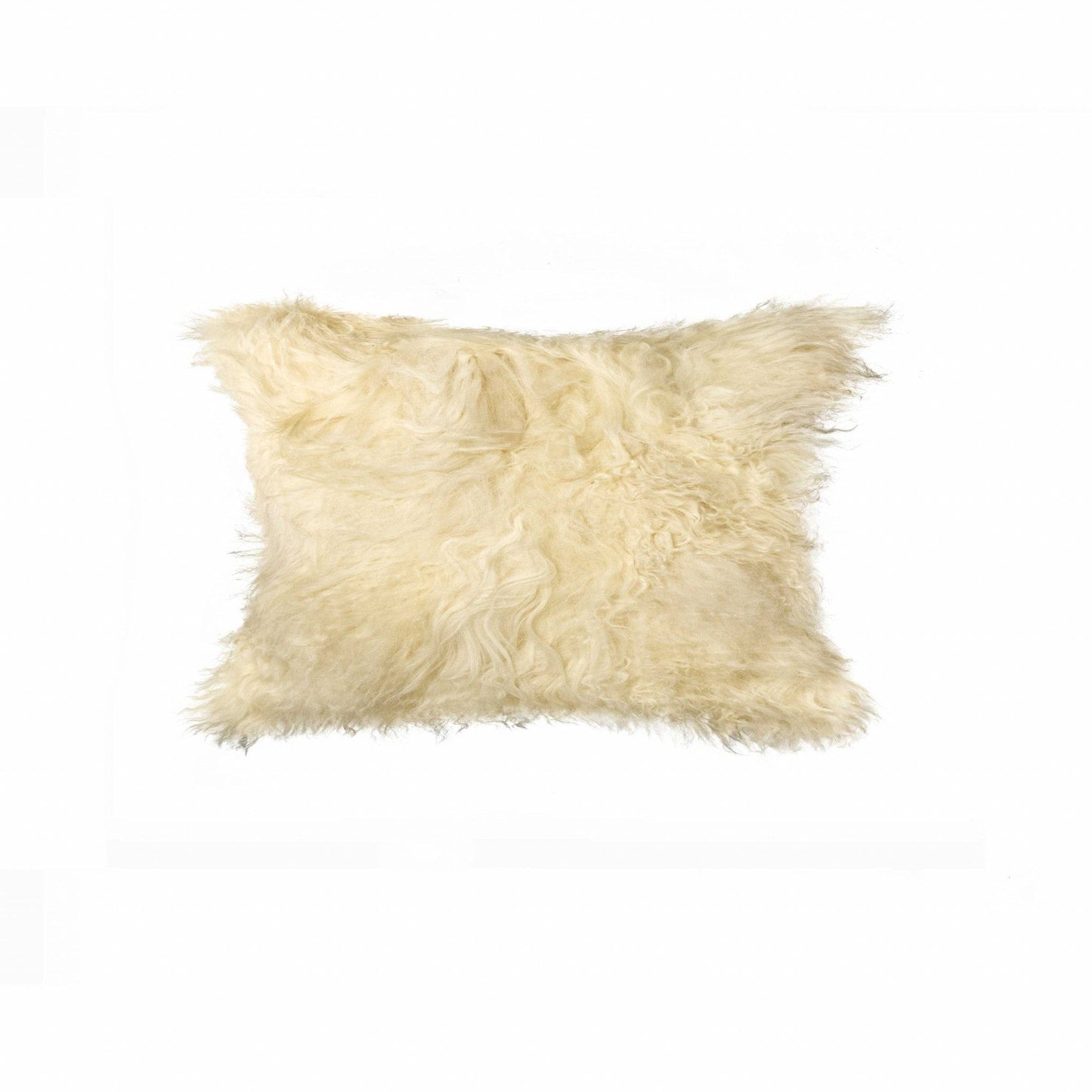 12" X 20" X 5" Natural Sheepskin  Pillow