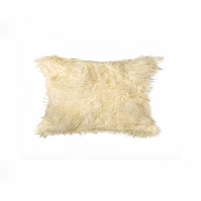 12" X 20" X 5" Natural Sheepskin  Pillow