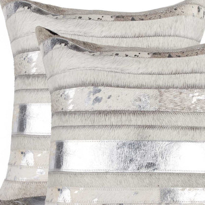 18" X 18" X 5" Gold And Chocolate Quattro  Pillow 2 Pack