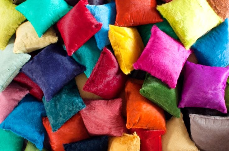 12" X 20" X 5" White And Brown Cowhide  Pillow