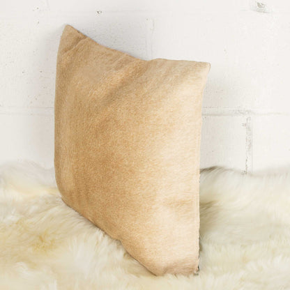 18" X 18" X 5" Tan Cowhide  Pillow 2 Pack