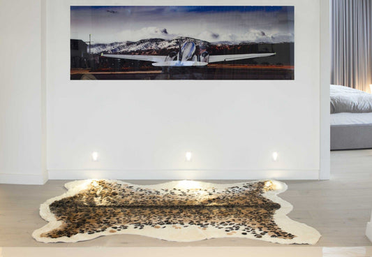 63" X 90" Leopard Faux Hide - Area Rug