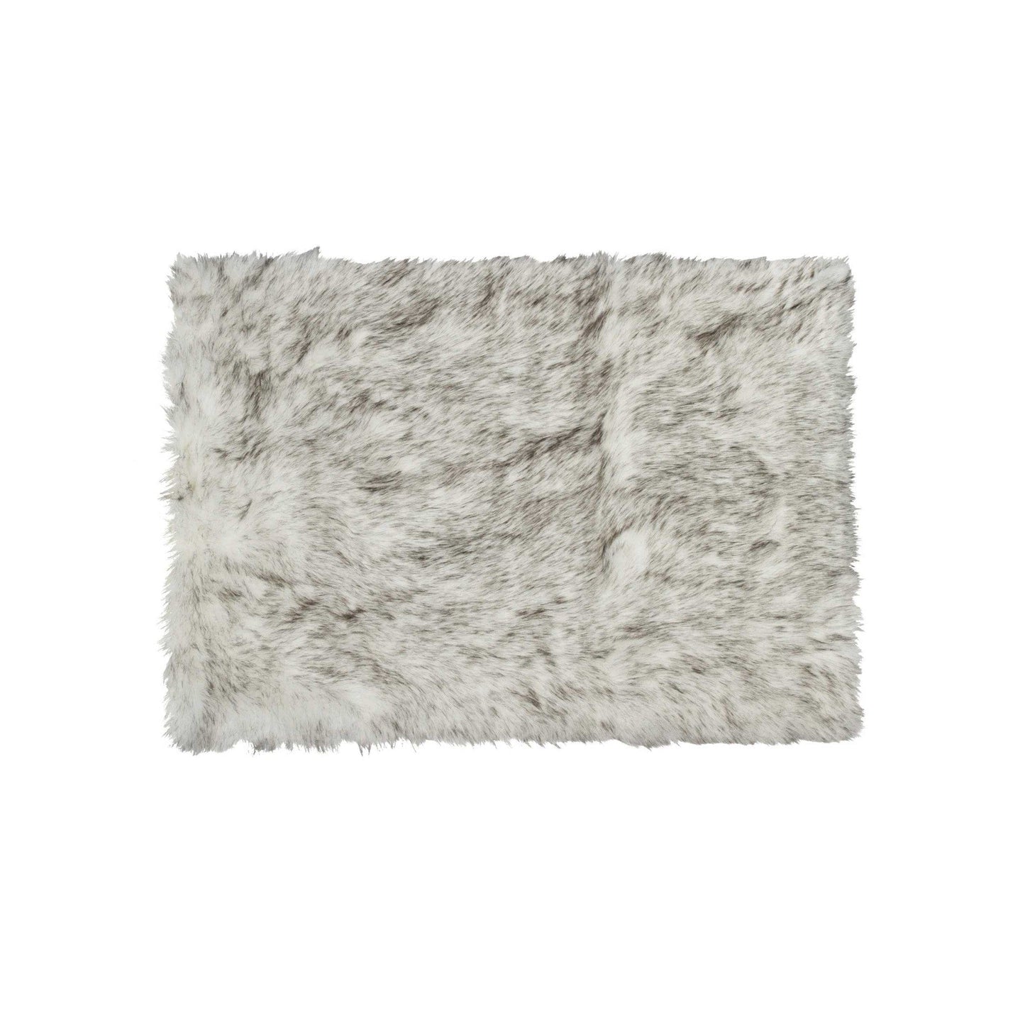 5' X 8' Ombre Gray Faux Sheepskin Rug