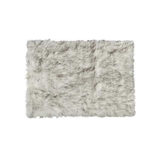 5' X 8' Ombre Gray Faux Sheepskin Rug