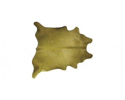 60" X 84" Chocolate And Gold Cowhide - Area Rug