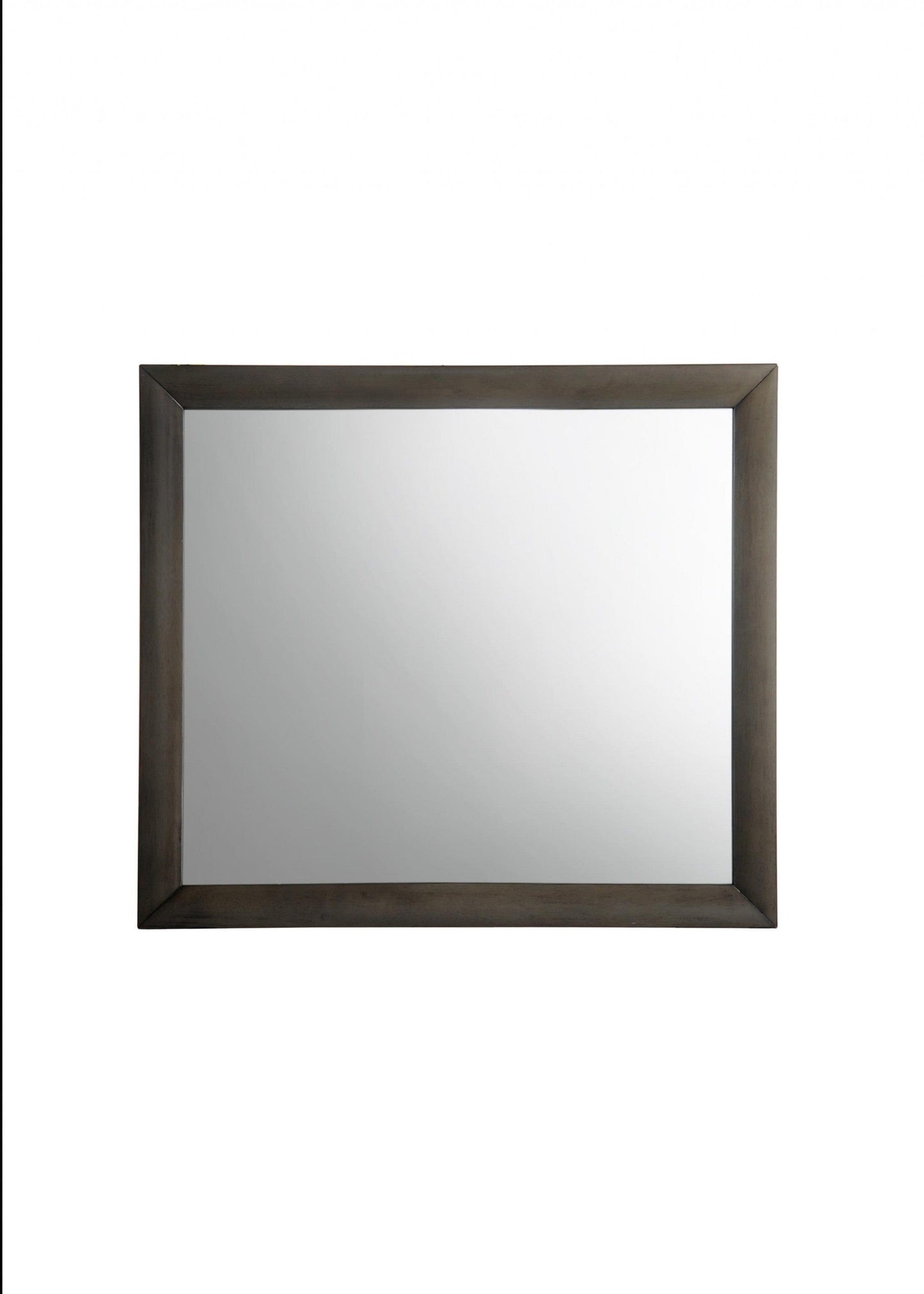 Gray Oak Wooden Rectangular Mirror