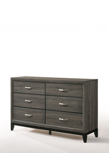 58" X 16" X 37" Weathered Gray Dresser