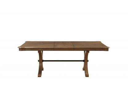 64-88" X 44" X 30" Gray Oak Dining Table