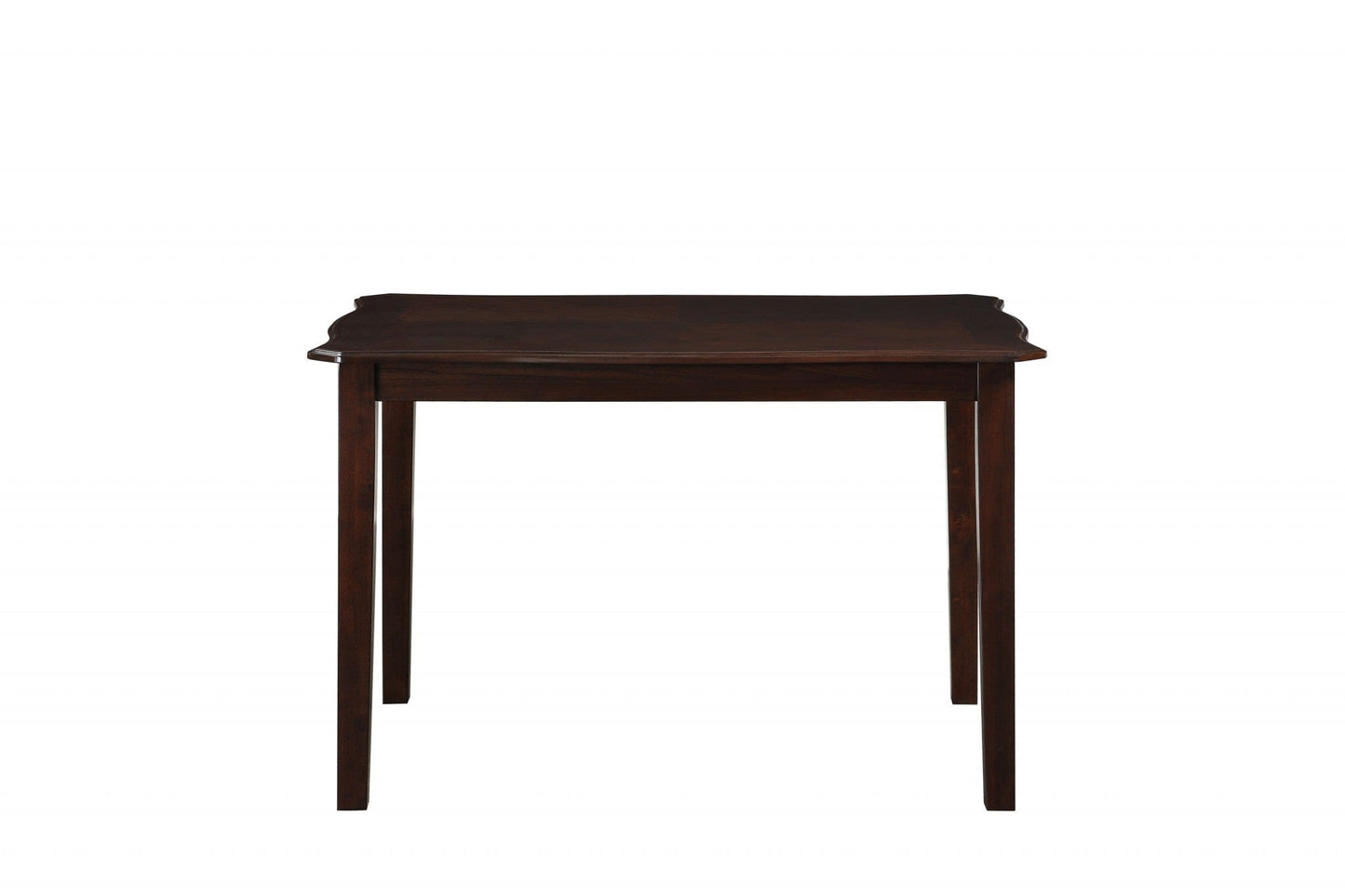 47" X 36" 5Pc Black Leatherette And Espresso Dining Set