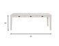 78" X 42" X 30" Antique White Poplar Dining Table