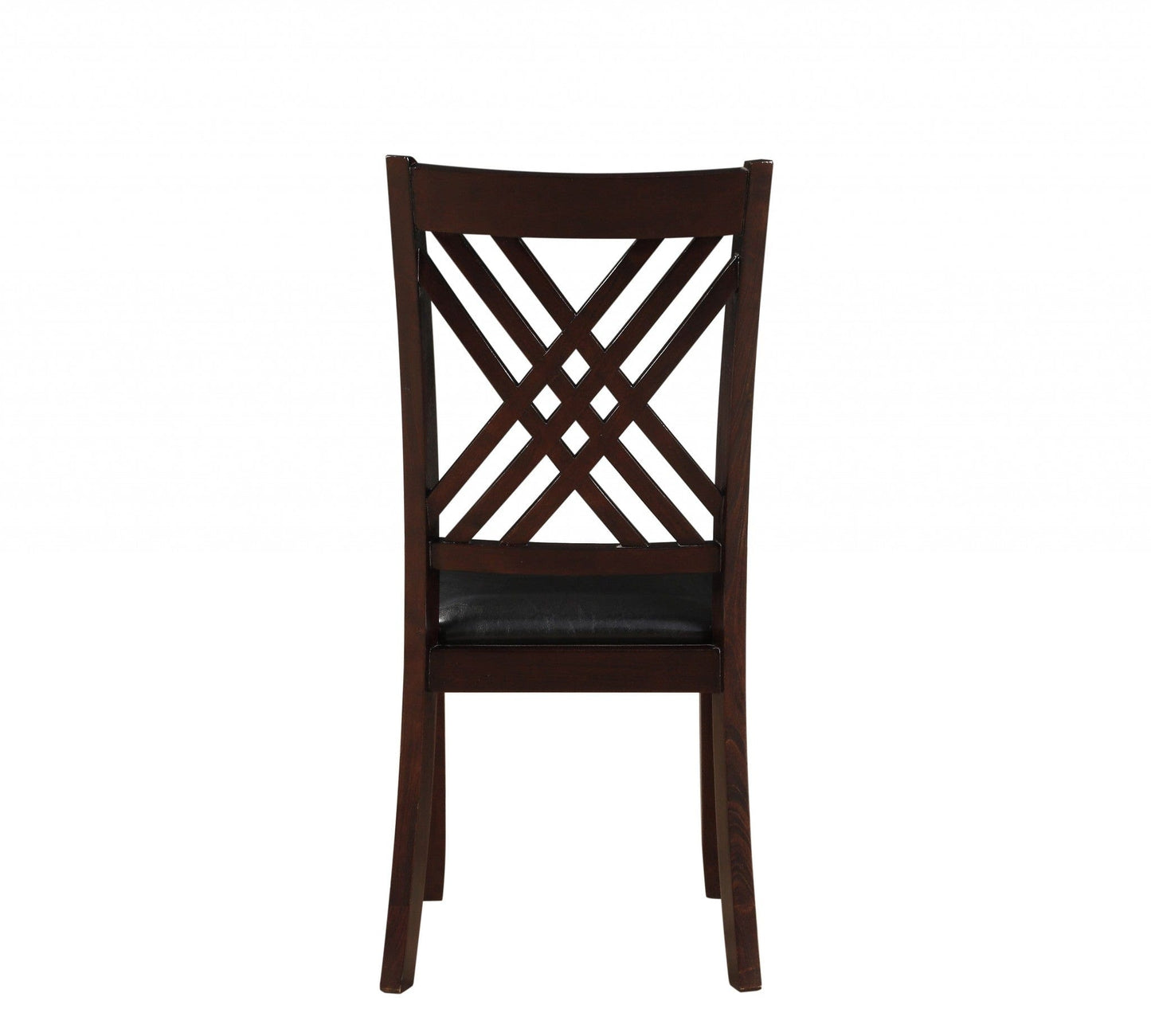 18" X 22" X 41" 2Pc Black And Espresso Side Chair