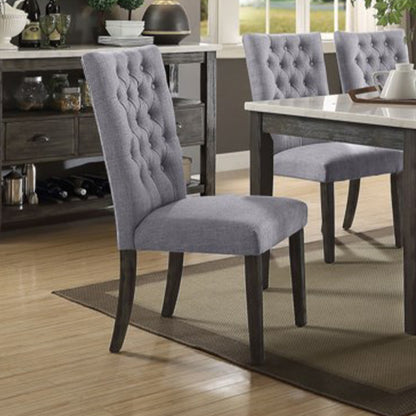 17" X 21" X 34" 2Pc Ray Oak And Sandy Gray Side Chair